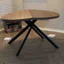 17 Stories Rohun 45.3"L Round Modern Kitchen Dining Table with 32.4"H ...